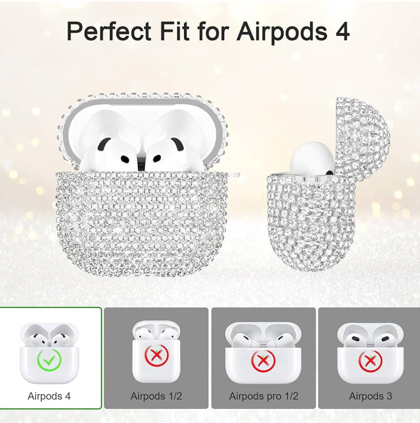 Sparkling Diamond cobertor compatible con AirPods 4