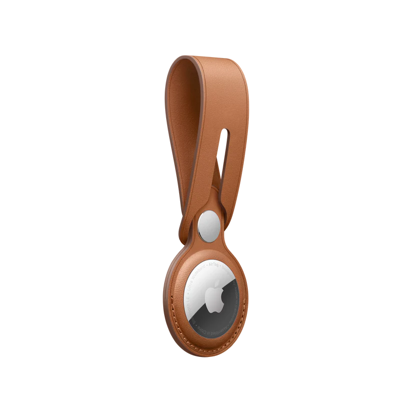 Apple AirTag Loop de Cuero Café & Azul