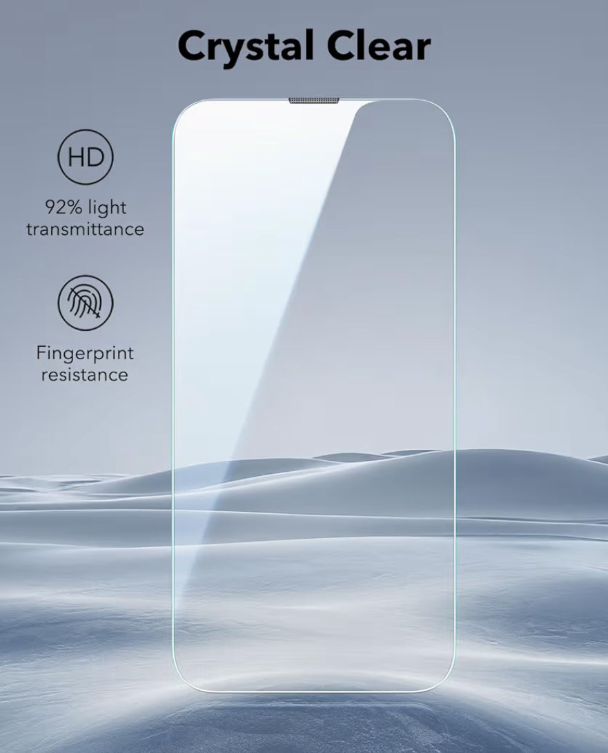 ESR Vidrio templado de iPhone 14 Plus/13 Pro Max - 2X Grado Militar, Caja de 3