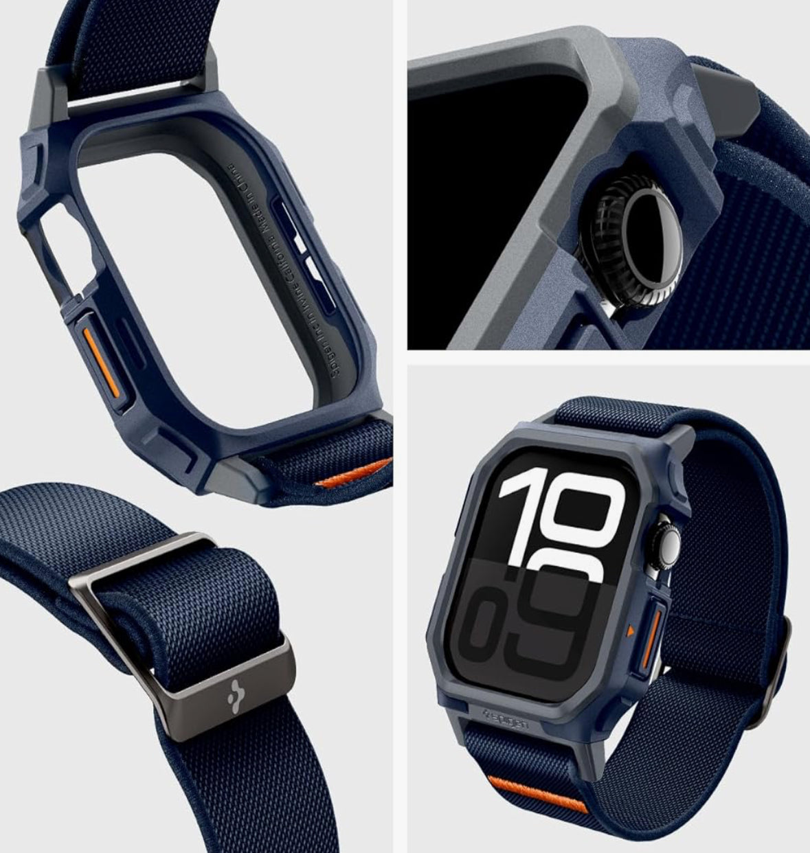 Spigen Lite Pro Banda + Cobertor de Apple Watch (46 mm) Azul