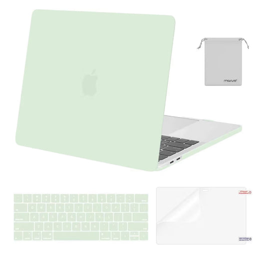 MOSISO - Cobertor rígida de plástico, cubierta de teclado, protector de pantalla y bolsa de almacenamiento para MacBook Pro 13 pulgadas/33 cm
