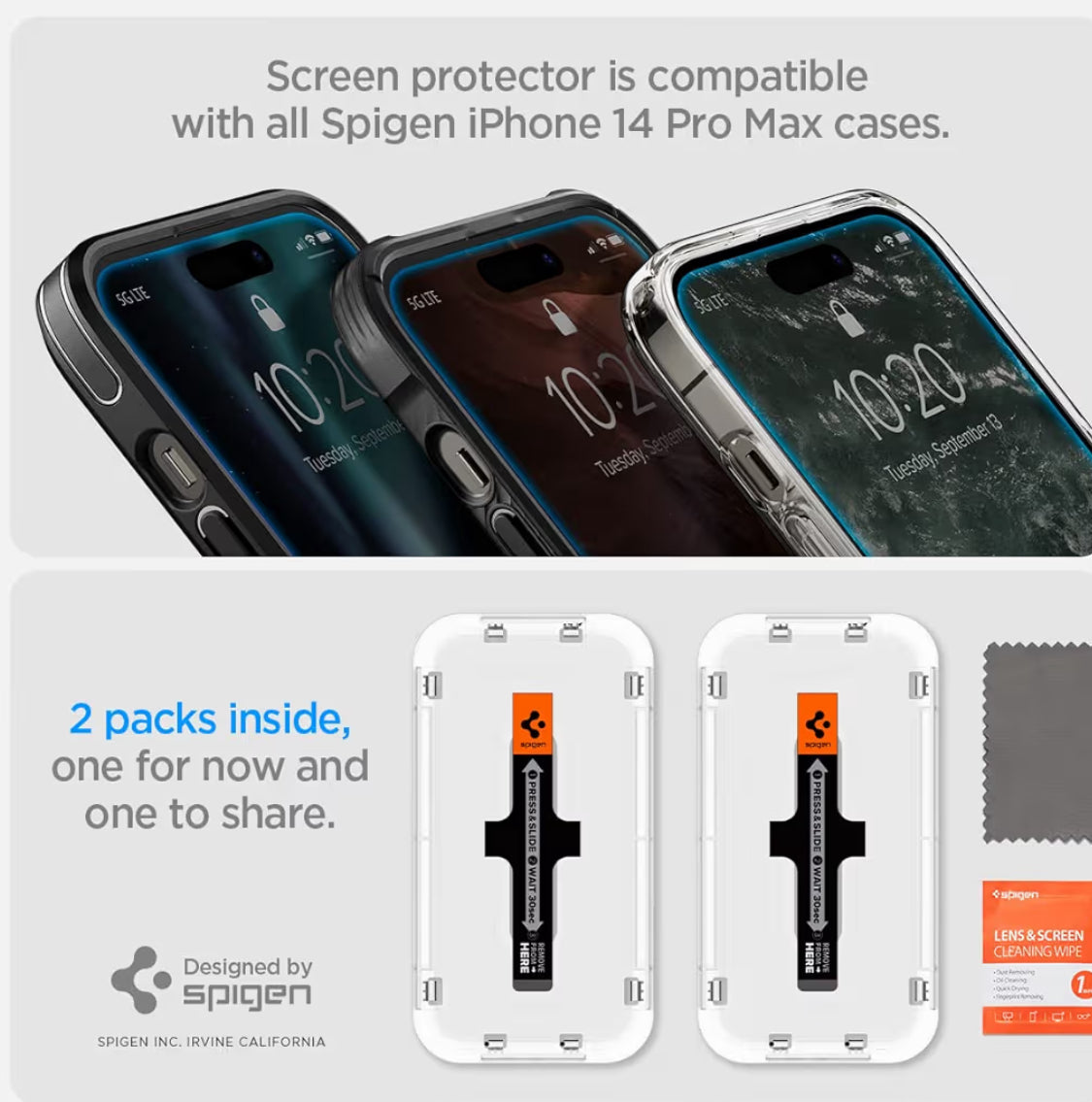 Spigen Vidrio Templado de iPhone 14 Pro Max