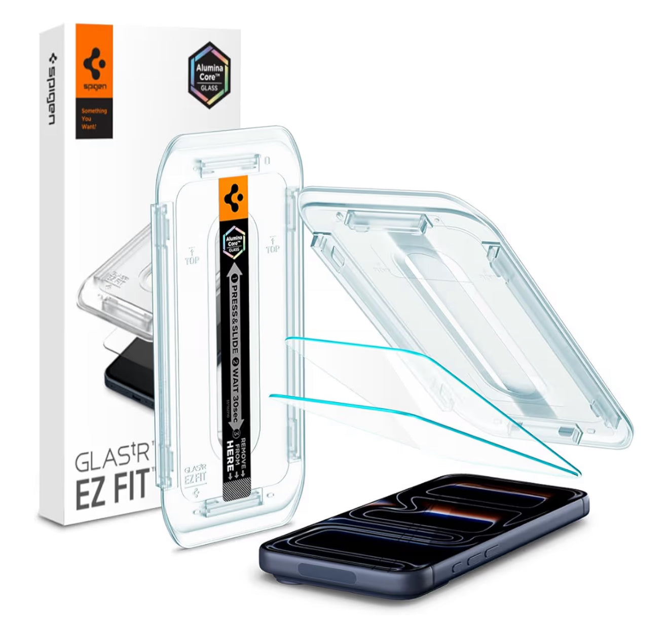 Spigen EZ FIT vidrio templado para iPhone 17/16 Pro