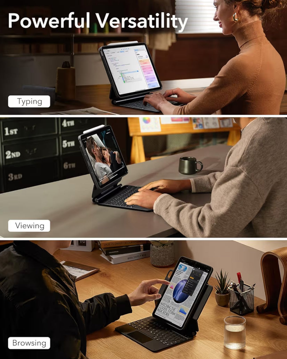 ESR - Cobertor protectora para iPad Air de 11 pulgadas con teclado (M2, 2024) y iPad Pro 11/Air de 5ª/4ª generación