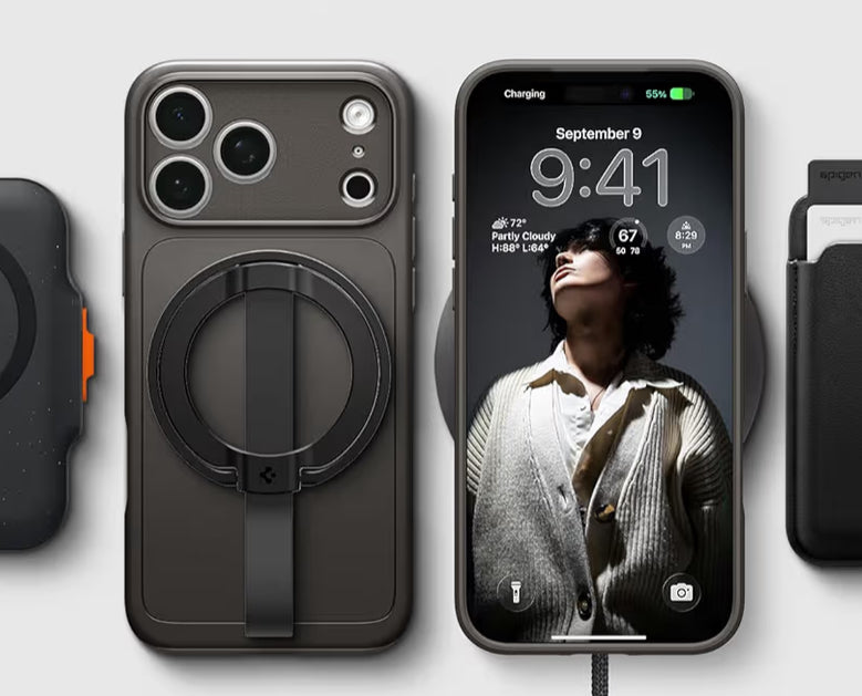 Spigen Funda para iPhone 17 Pro Max, MagFit de ajuste delgado [control de cámara cubierta de TPU] [compatible con MagSafe] - Gunmetal