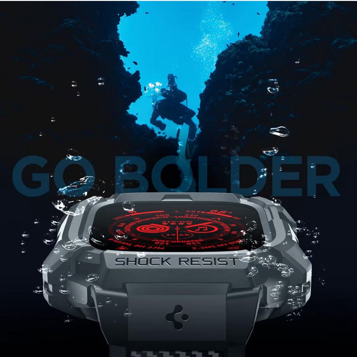 Spigen Funda protectora de TPU con banda para Apple Watch                   Serie (49 mm)