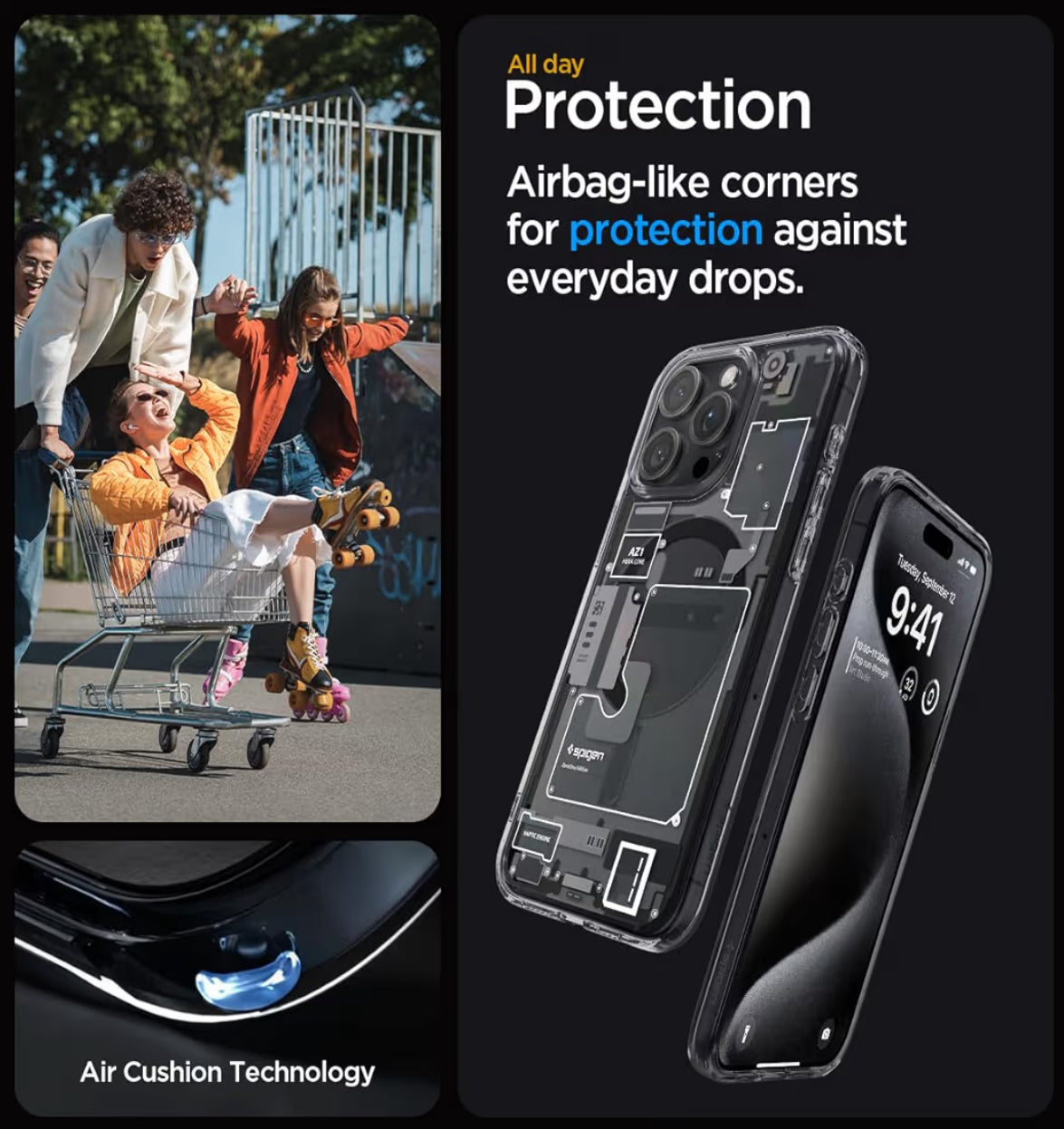 Spigen Ultra Hybrid cobertor de iPhone 15 Pro - Zero One