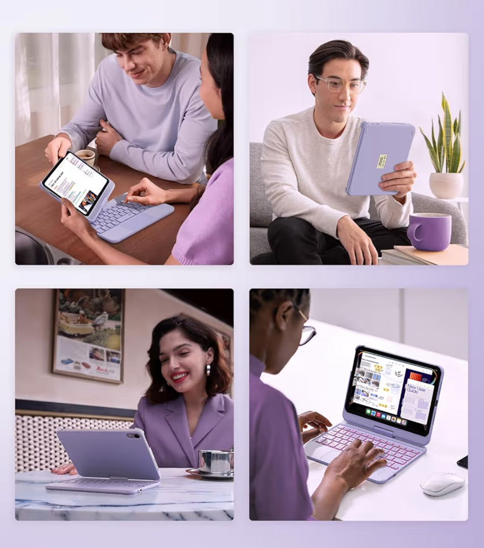 Green Law Funda de Teclado táctil con retro iluminación Para iPad Mini (7 Gen/6 Gen)