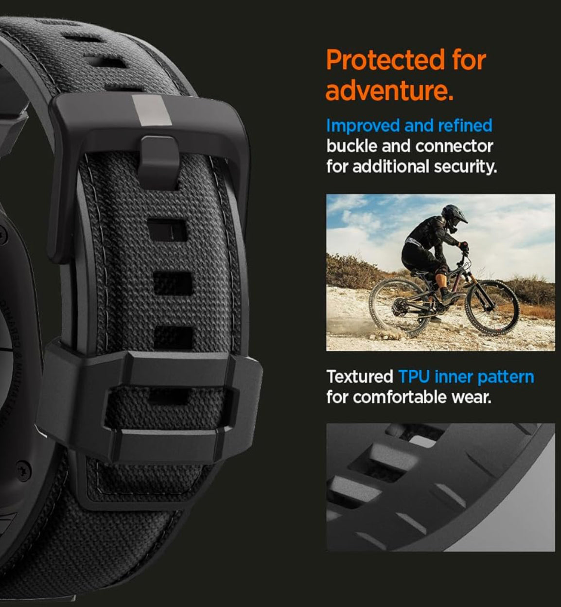 Spigen Banda Apple Watch Black Edition Serie (49/46/45/44/42 mm)