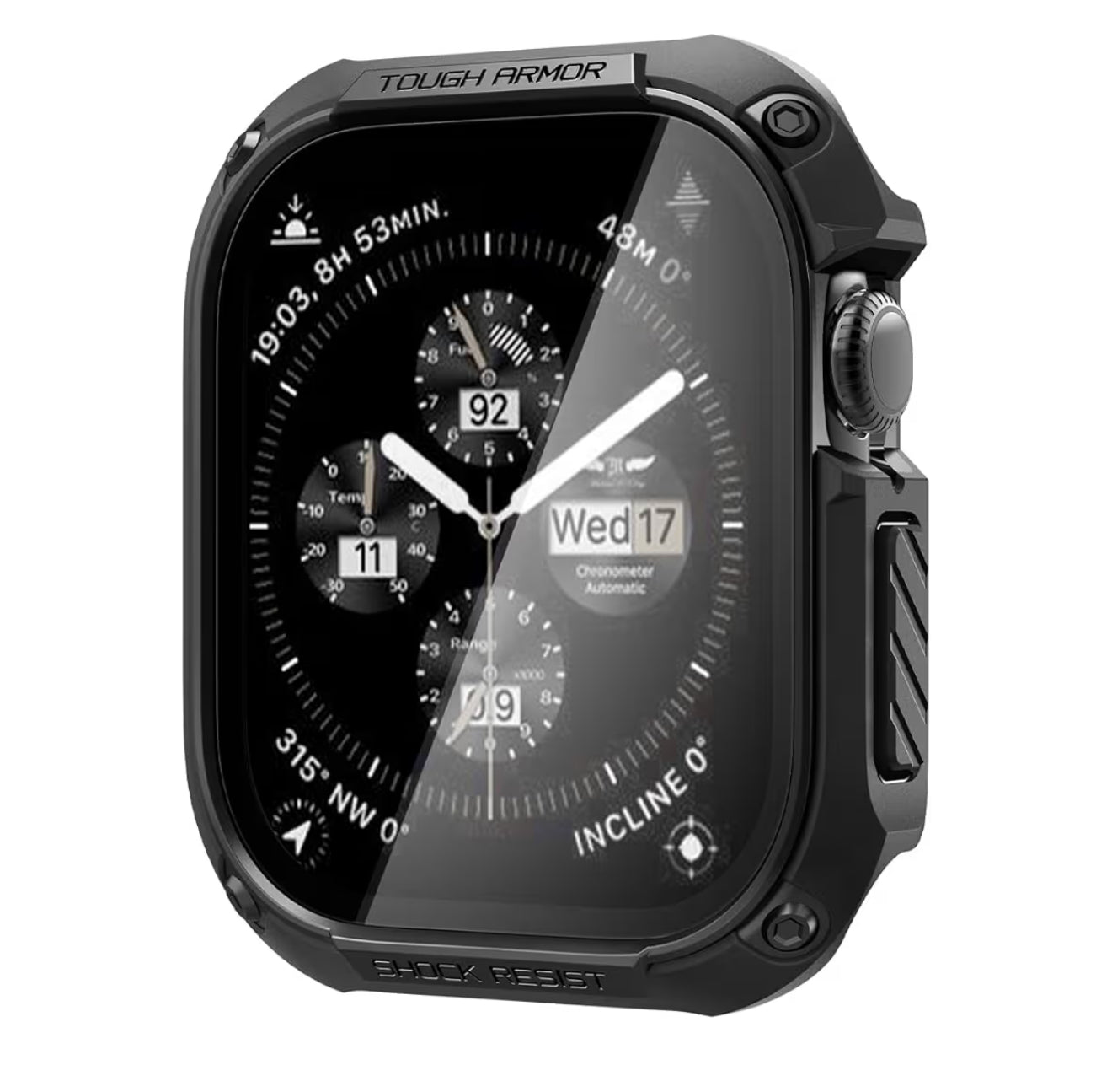 Spigen Tough Armor Funda + Vidrio Templado Diseñado para Apple Watch Serie 10/11 46 mm