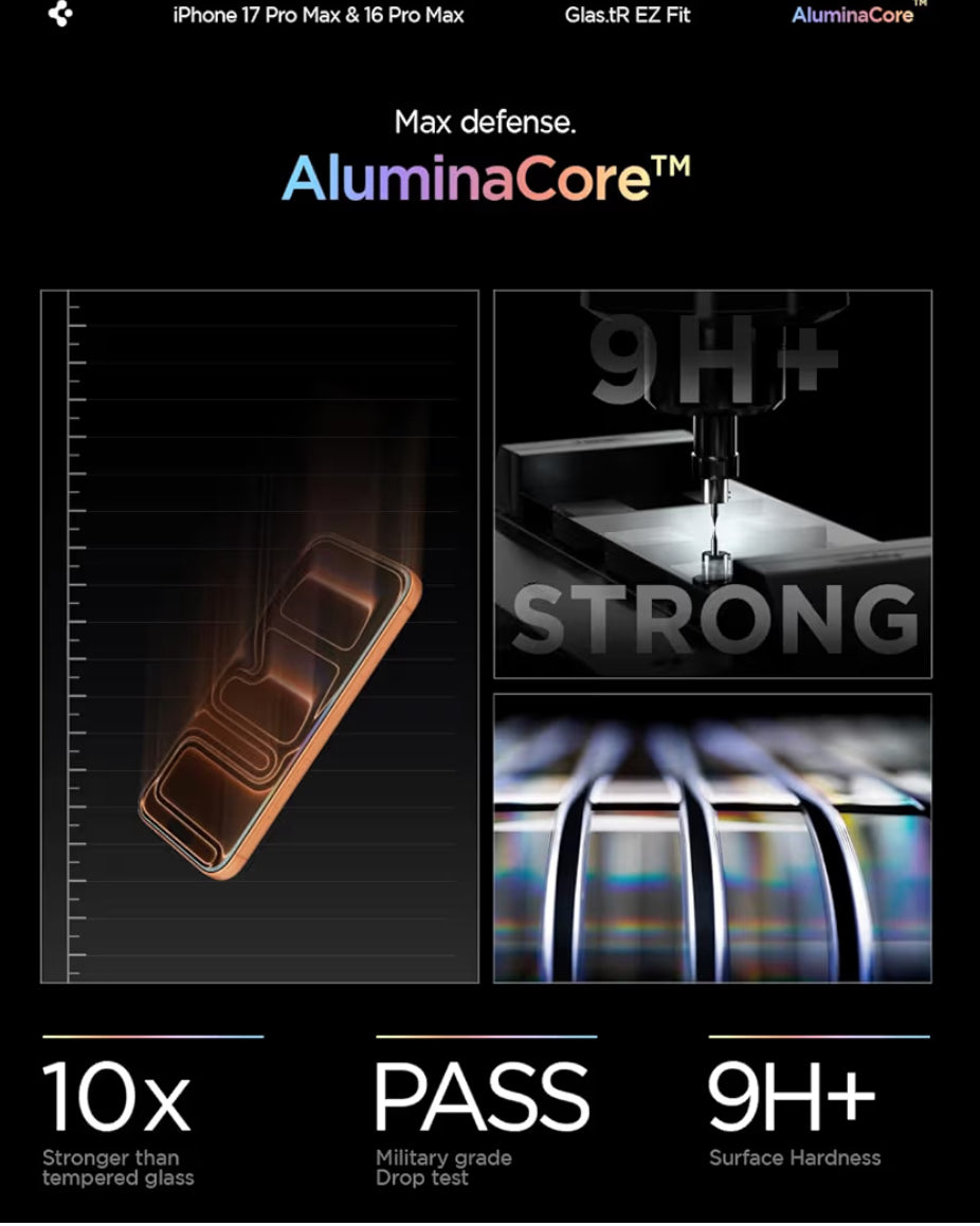 Spigen Vidrio Templado para iPhone 17 Pro Max/16 Pro Max