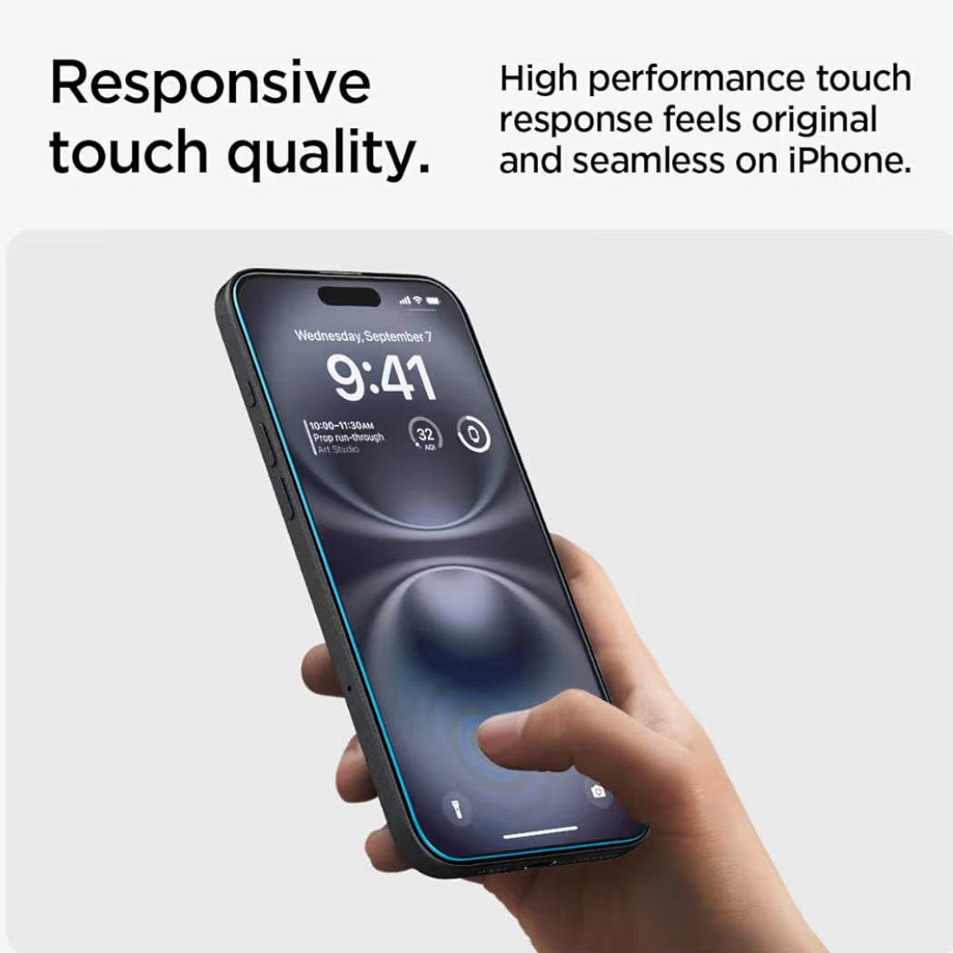Spigen Vidrio Templado para iPhone 16 Plus/15 Plus