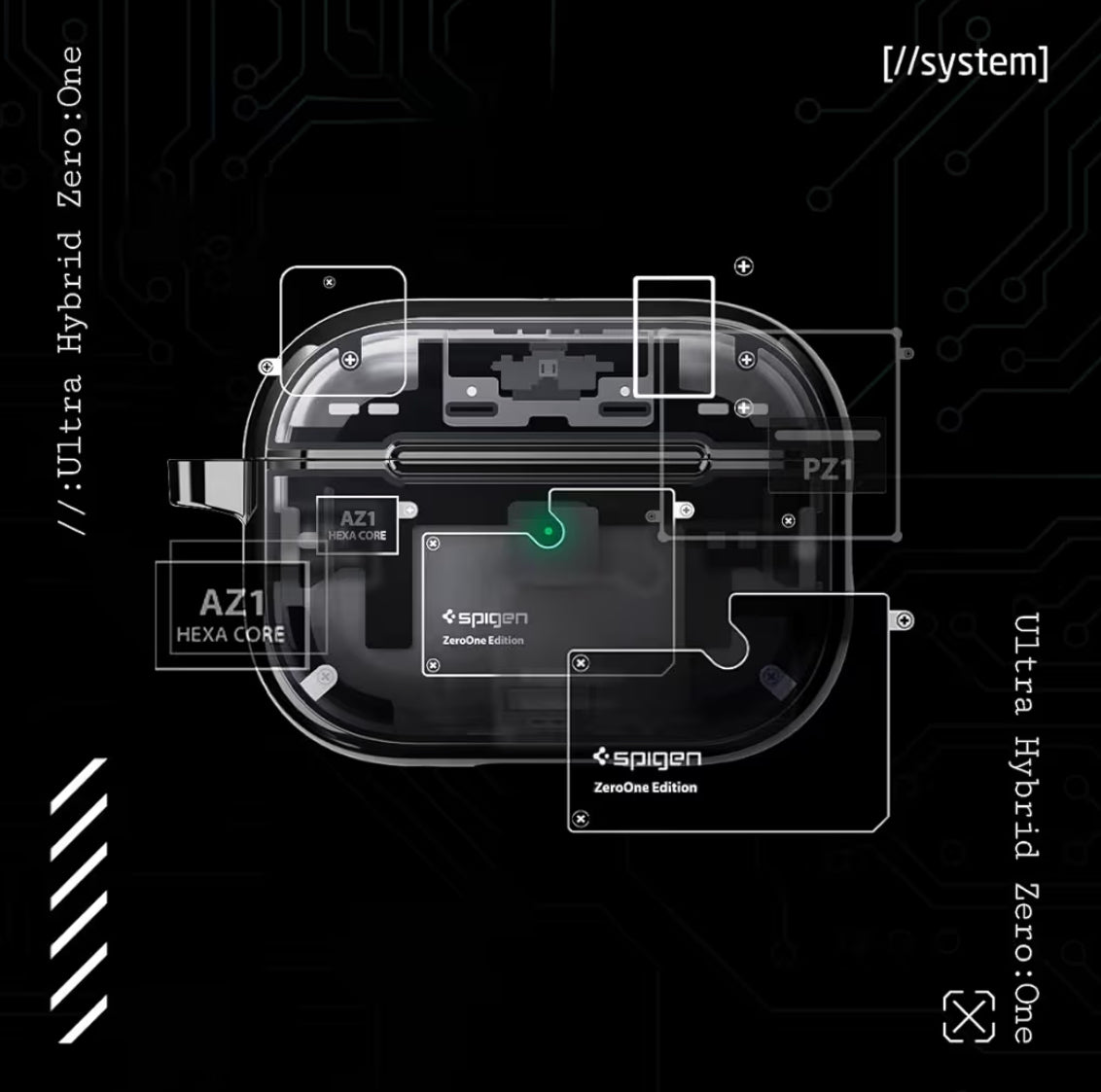 Spigen Ultra Hybrid cobertor magnético de AirPods Pro 2ª Gen 2022/2023