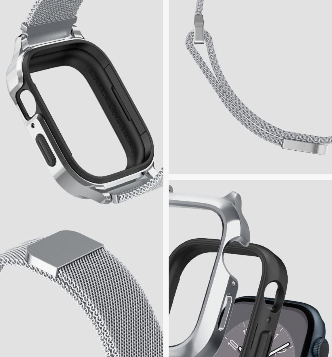 Spigen Metal Fit Pro Funda + Banda de Apple Watch Serie (45/44)