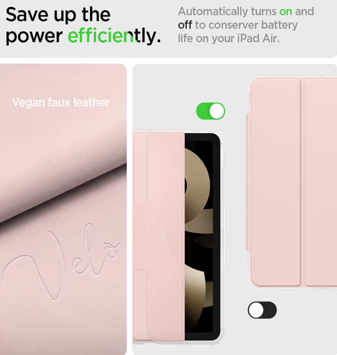 Spigen cobertor para iPad Air de 11 pulgadas M3/M2 (2025-2024), funda de 10.9 pulgadas de 5ª/4ª generación