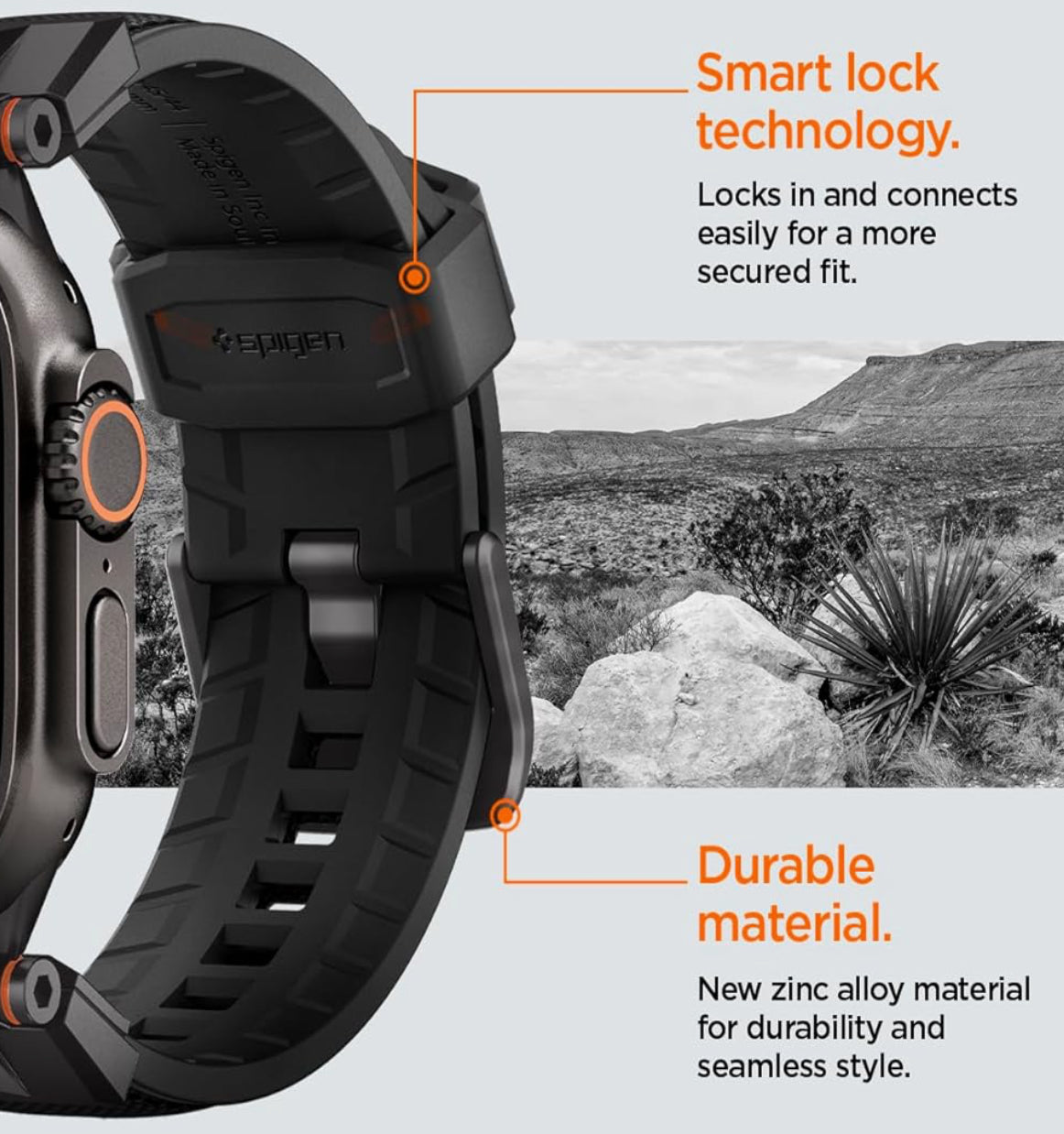 Spigen Banda Apple Watch Black Edition Serie (49/46/45/44/42 mm)