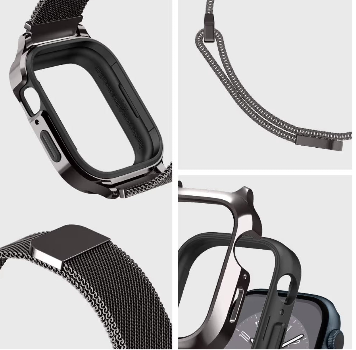 Spigen Metal Fit Pro Funda + Banda de Apple Watch Serie (45/44)