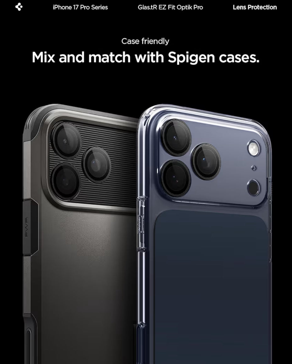 Spigen Lentes para iPhone 17/16/15 Pro Max - 16/15 Pro Negro